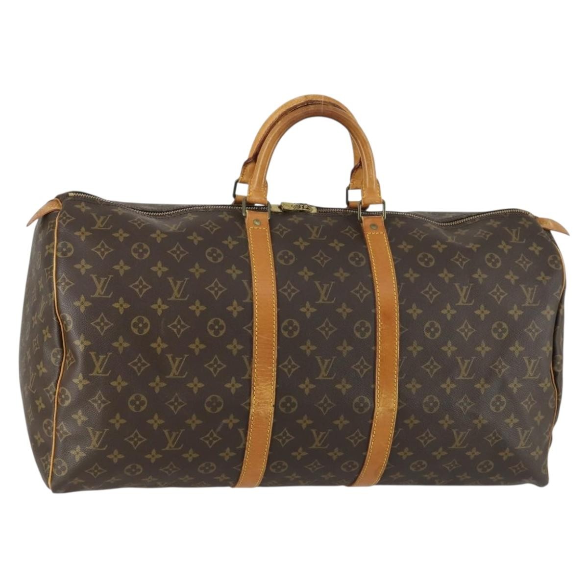 Louis Vuitton Keepall Monogram Canvas Brown Canvas Travel Bag Bag (Pre-Owned)