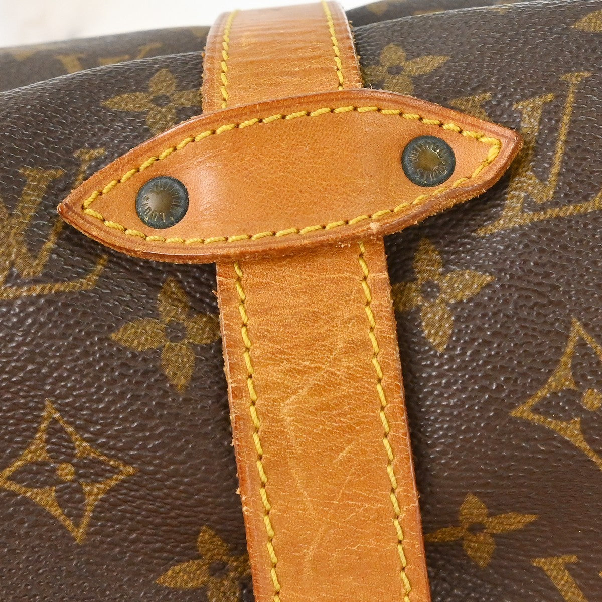 Louis Vuitton Saumur Monogram Canvas Brown Canvas Shoulder Bag Bag (Pre-Owned)