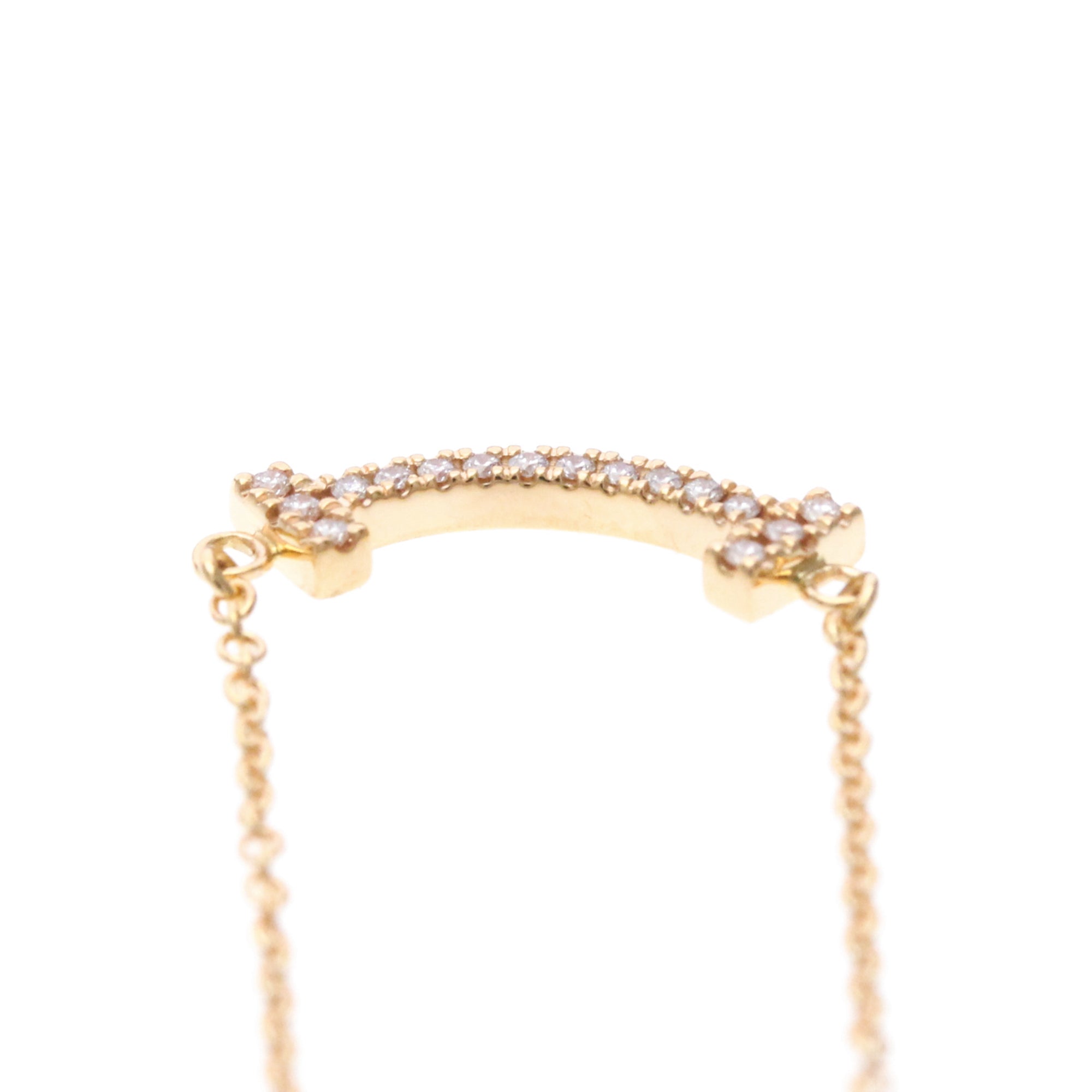 Tiffany & Co. T Smile Pendant 18K Rose Gold Pink Pink_Gold Necklace Jewelry (Pre-Owned)