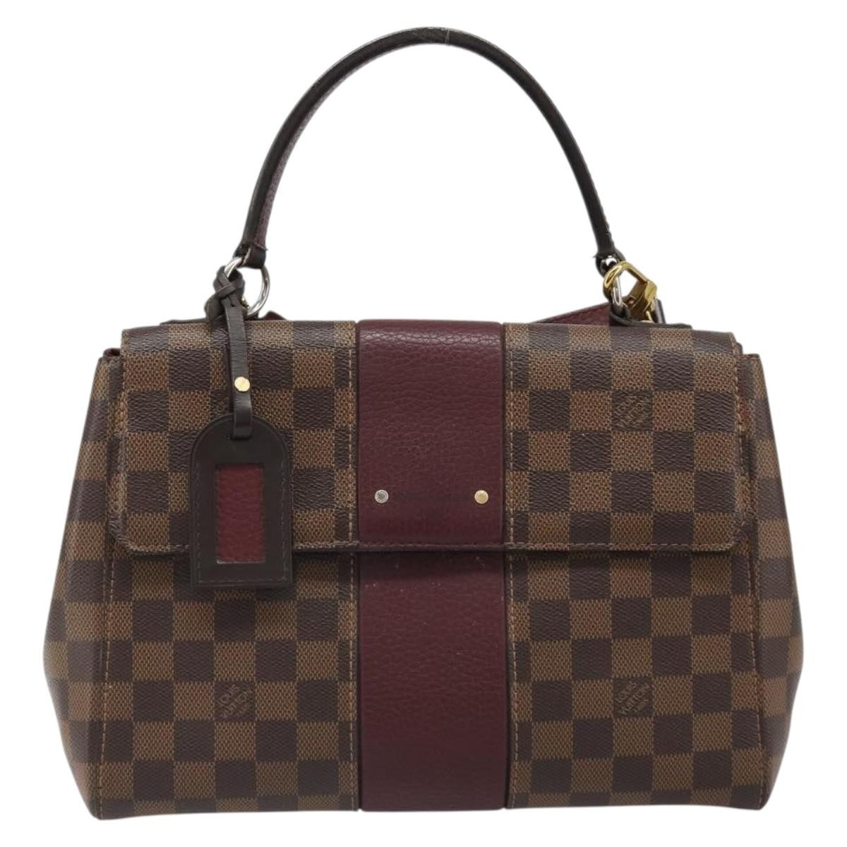Louis Vuitton Bond Street Damier With Leather Brown Canvas Handbag (Pre-Owned)
