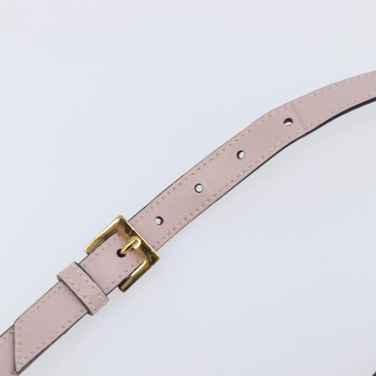 Miu Miu Madras Crystal Flap Leather Pink Leather Crossbody Bag Bag (Pre-Owned)
