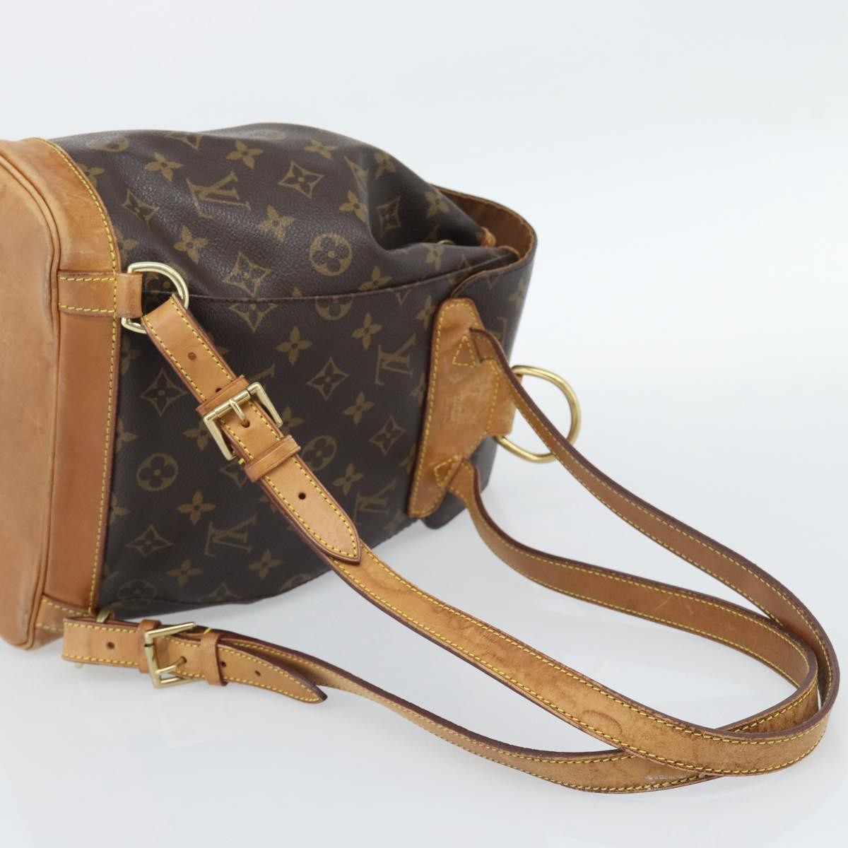 Louis Vuitton Vintage Montsouris Monogram Canvas Brown Canvas Backpack Bag (Pre-Owned)