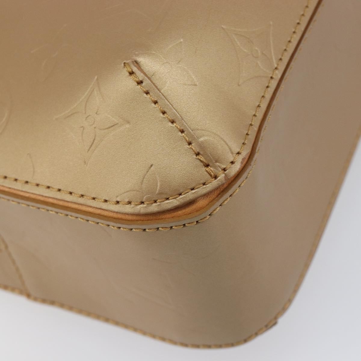 Louis Vuitton Mat Malden Monogram Vernis Beige Canvas Handbag (Pre-Owned)