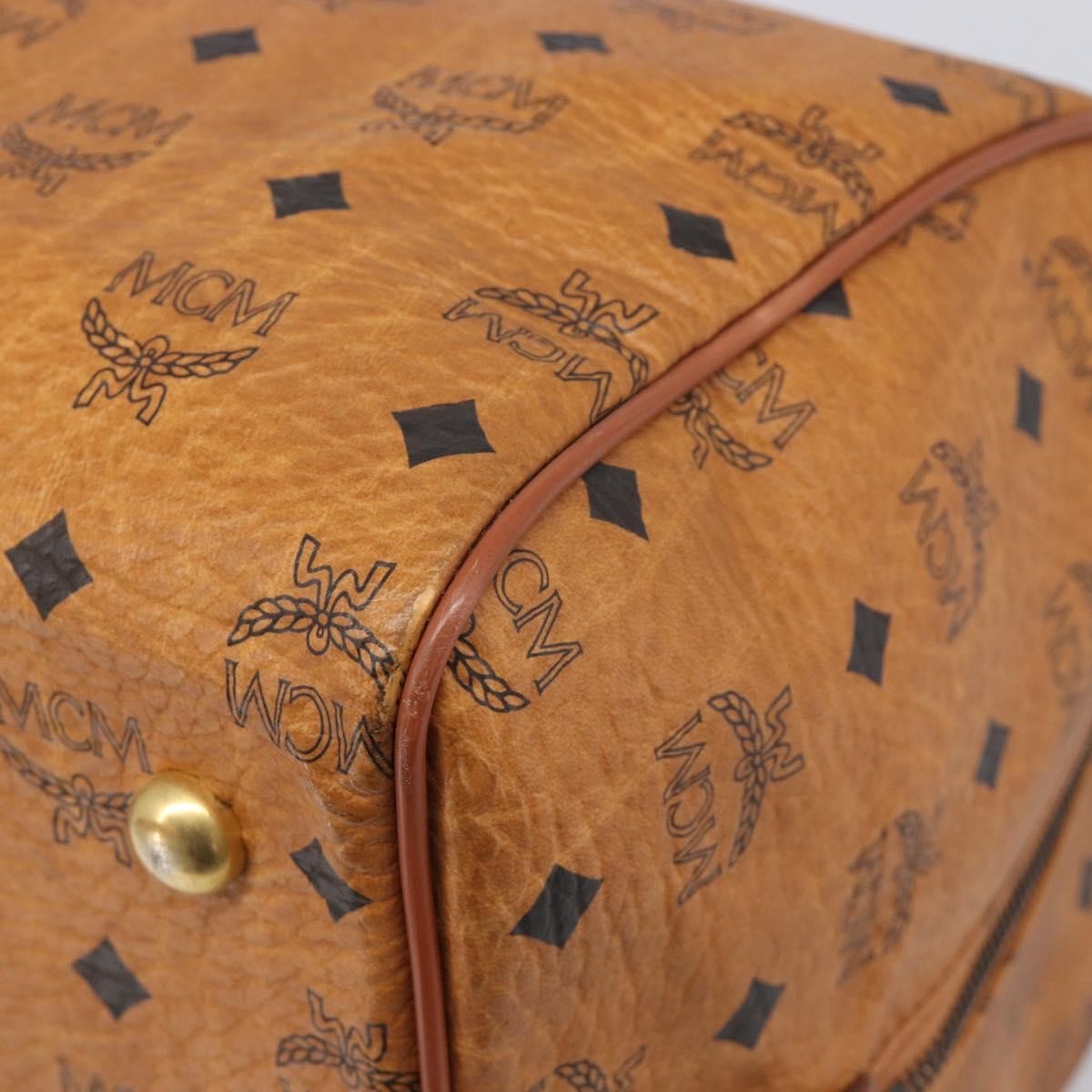 MCM Vicetos Leather Brown Leather Travel Bag Bag (Pre-Owned)