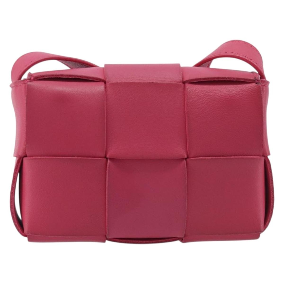 Bottega Veneta Cassette Maxi Intrecciato Leather Pink Leather Crossbody Bag Bag (Pre-Owned)
