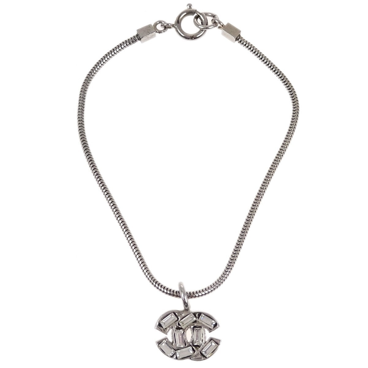 Chanel Cc Chain Metal With Faux Pearl Silver Silver_Plated Bracelet Jewelry (Pre-Owned)