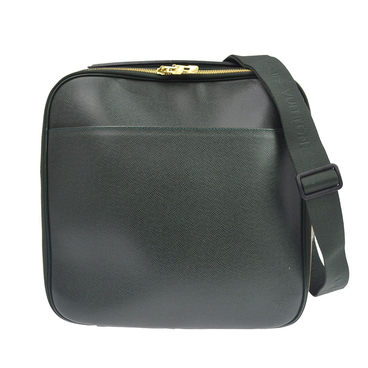 Louis Vuitton Tura Messenger Taiga Leather Green Leather Handbag (Pre-Owned)