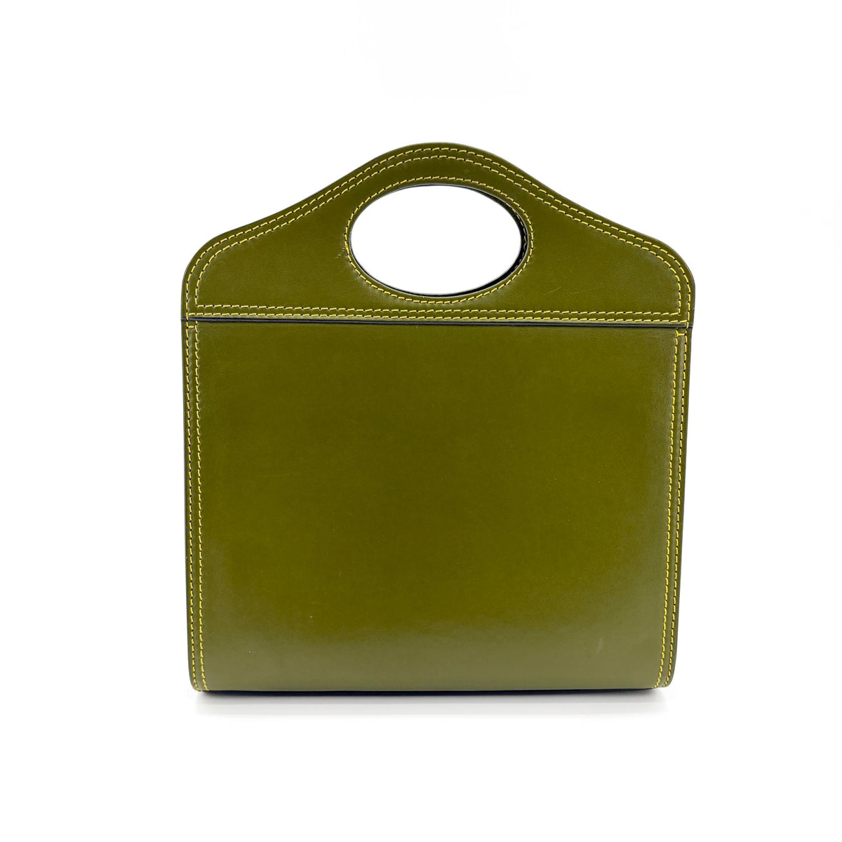 Burberry Title Pocket Leather Green Calfskin Crossbody Bag Bag (Pre-Owned)