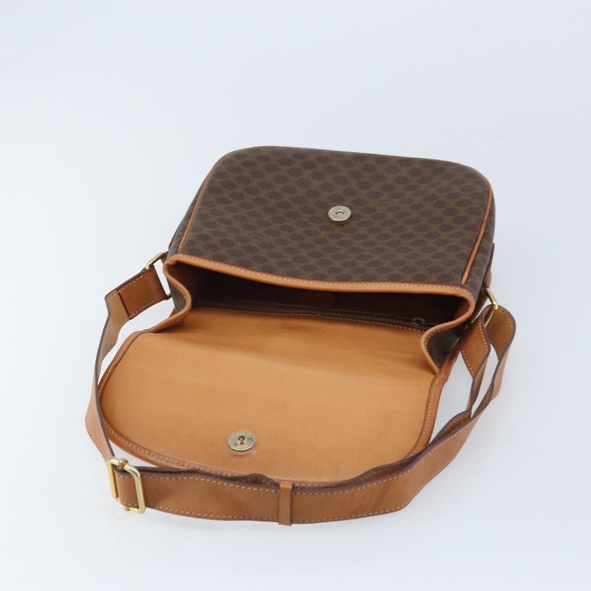 Celine Vintage Macadam Canvas Brown Canvas Backpack Bag (Pre-Owned)