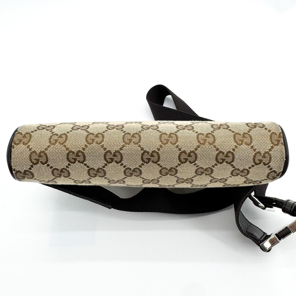 Gucci Waist Belt Gg Canvas Beige Canvas Handbag (Pre-Owned)