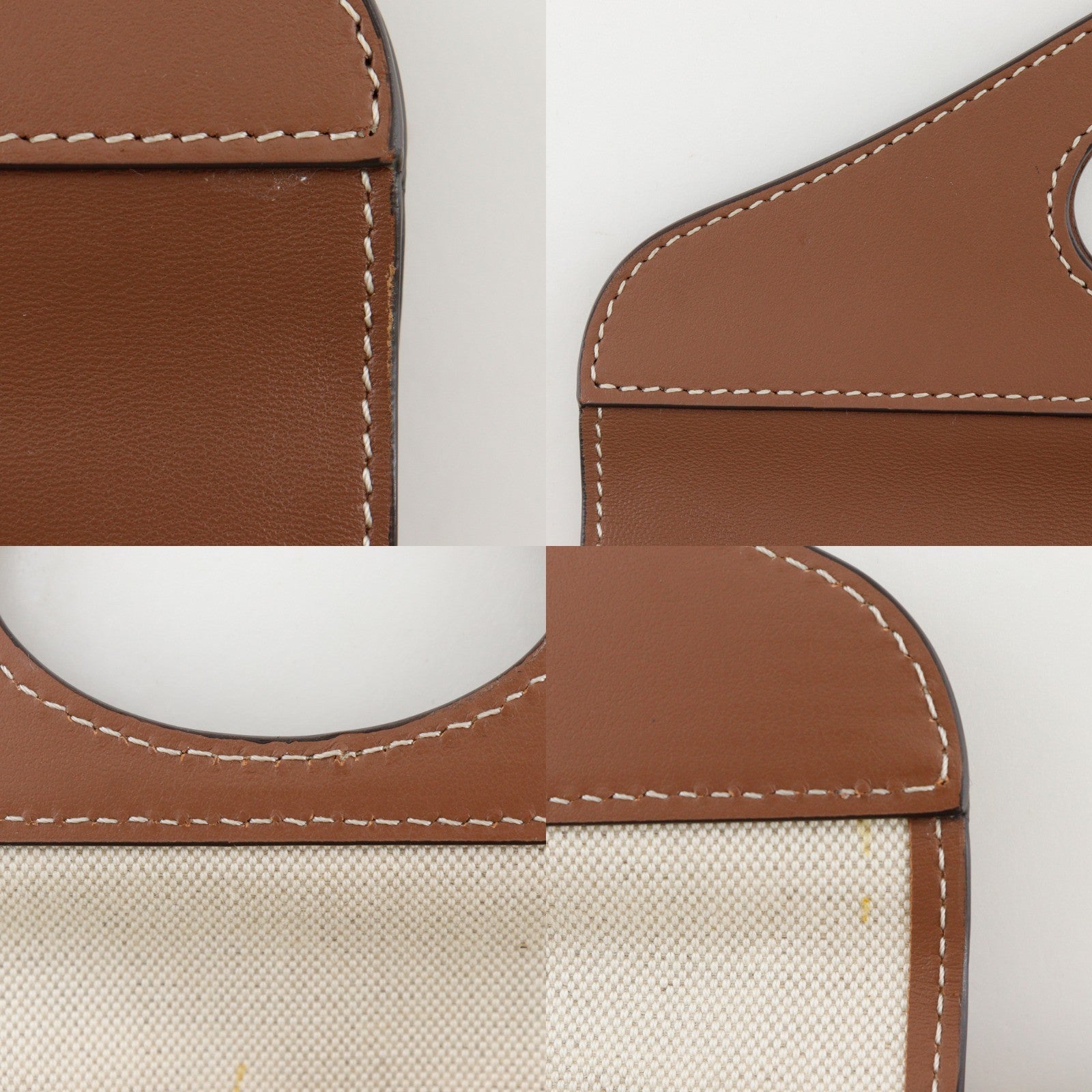 Burberry Pocket Tote Leather Brown Leather Clutche & Pouche Bag (Pre-Owned)
