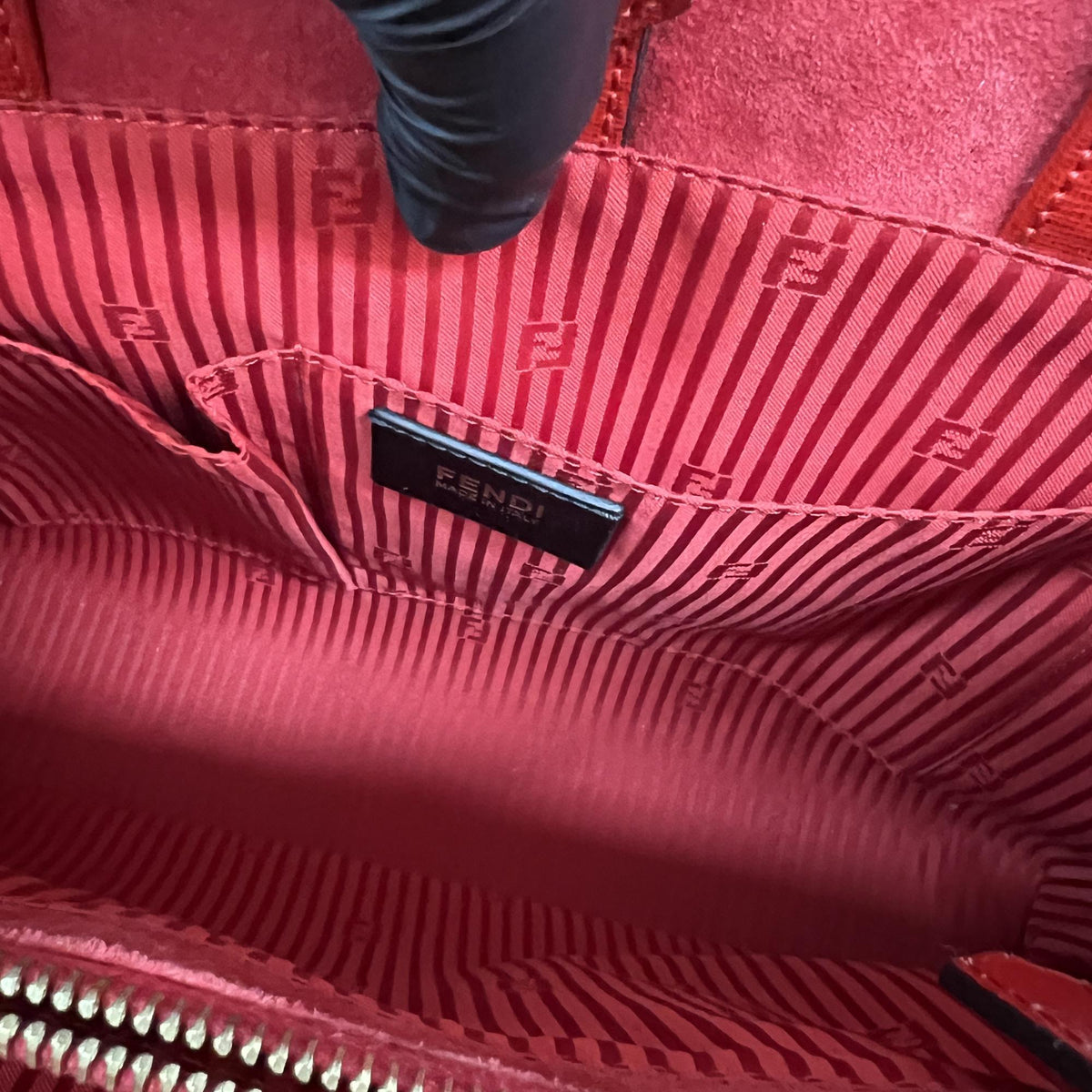 Fendi 2Jours Bag Patent Red Leather Handbag (Pre-Owned)