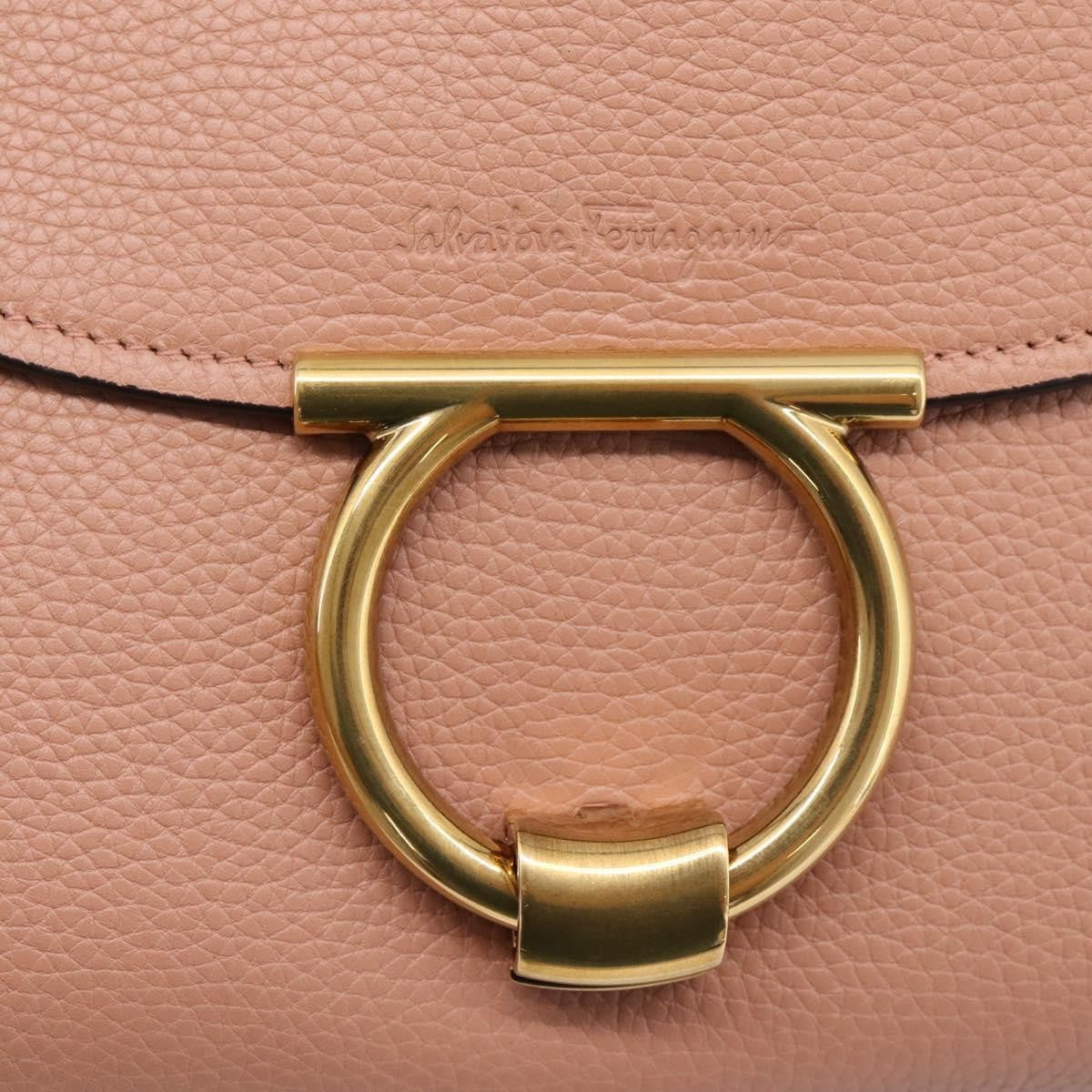 Salvatore Ferragamo Margot Satchel Leather Pink Leather Handbag (Pre-Owned)