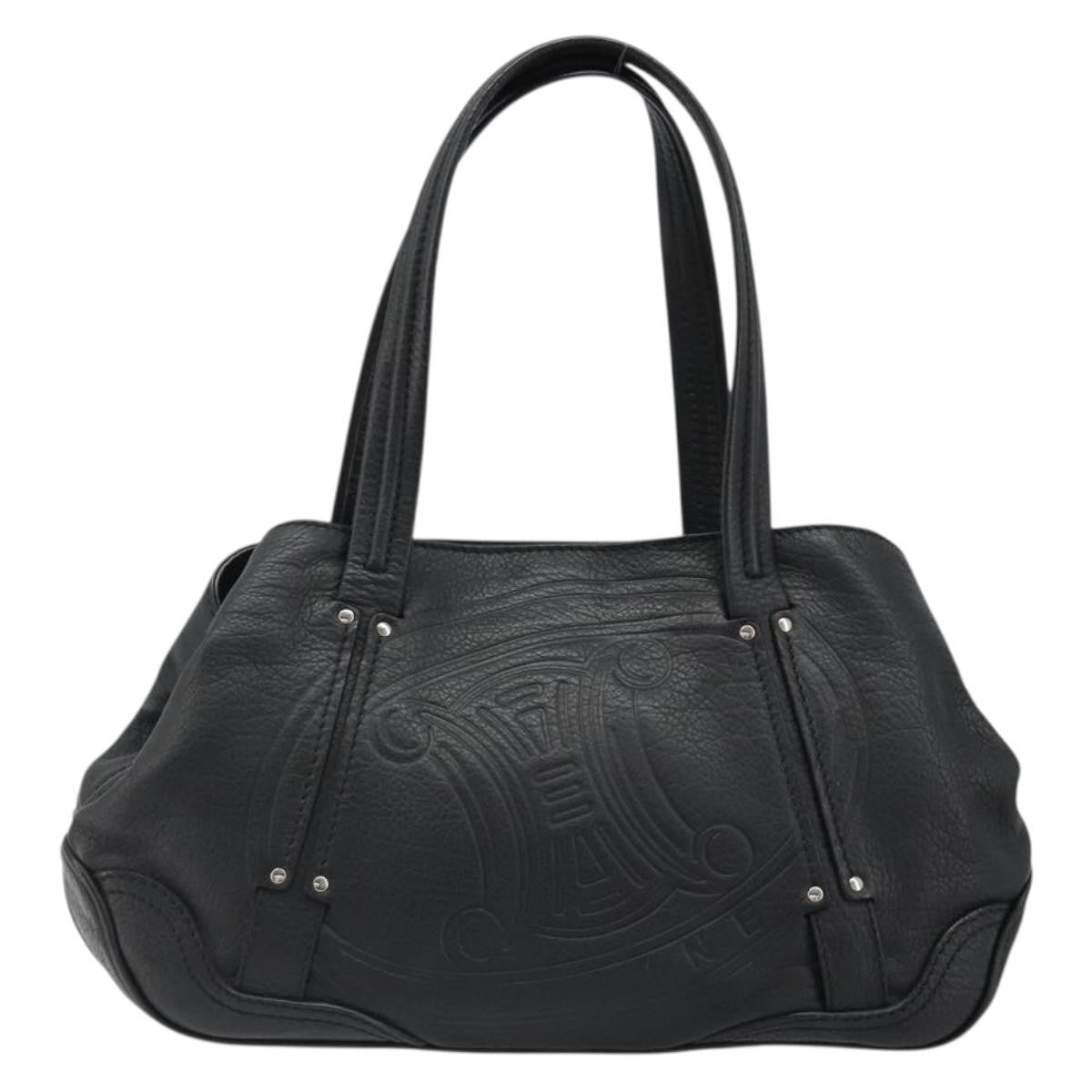 Celine Shoulder Leather Black Leather Shoulder Bag Bag (Pre-Owned)