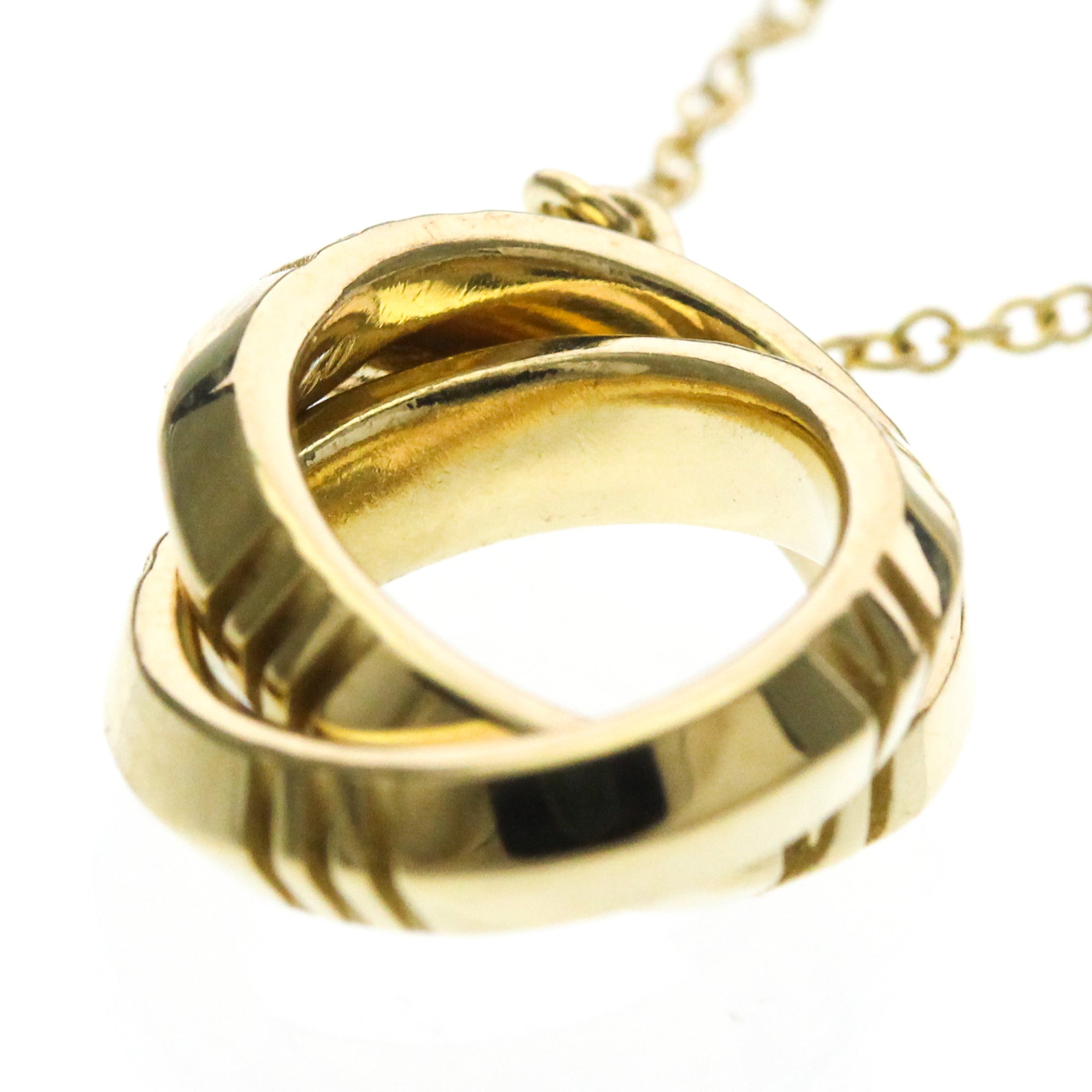 Tiffany & Co. Atlas X Closed Interlocking Pendant 18K Yellow Gold Gold Yellow_Gold Necklace Jewelry (Pre-Owned)