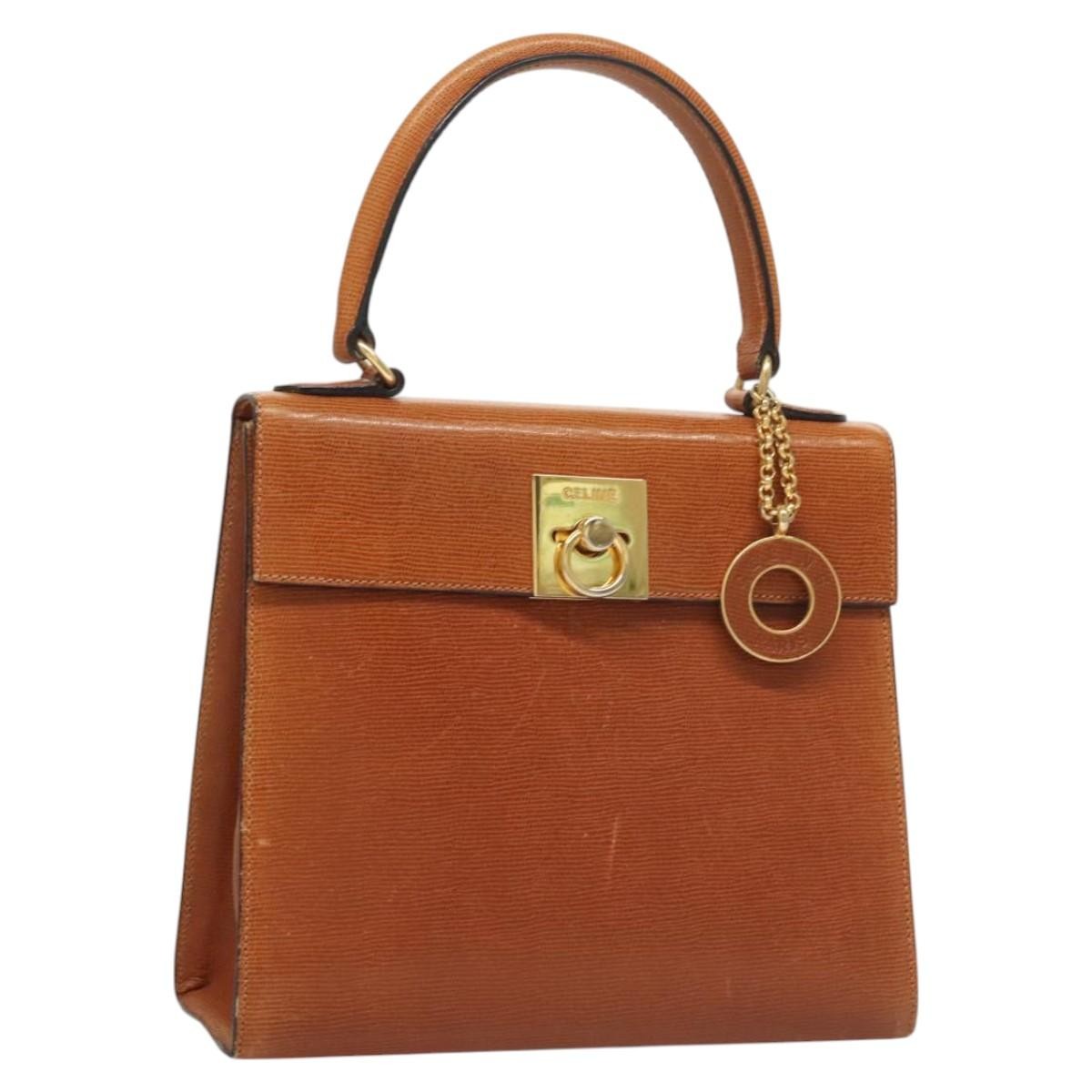 Celine Vintage Leather Brown Leather Handbag (Pre-Owned)