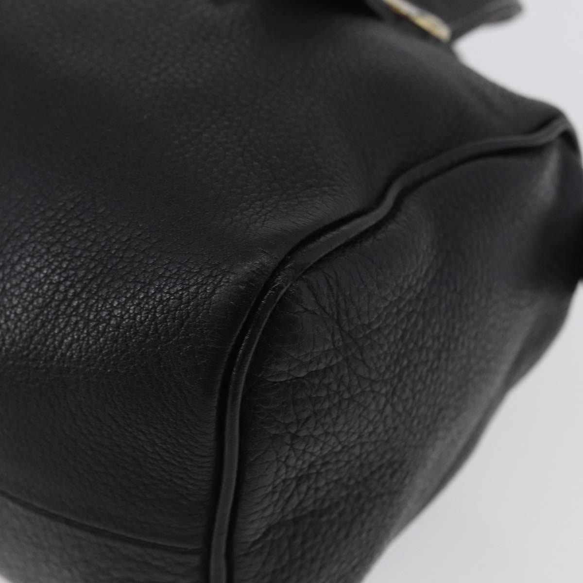 Burberry Vintage Leather Black Leather Handbag (Pre-Owned)