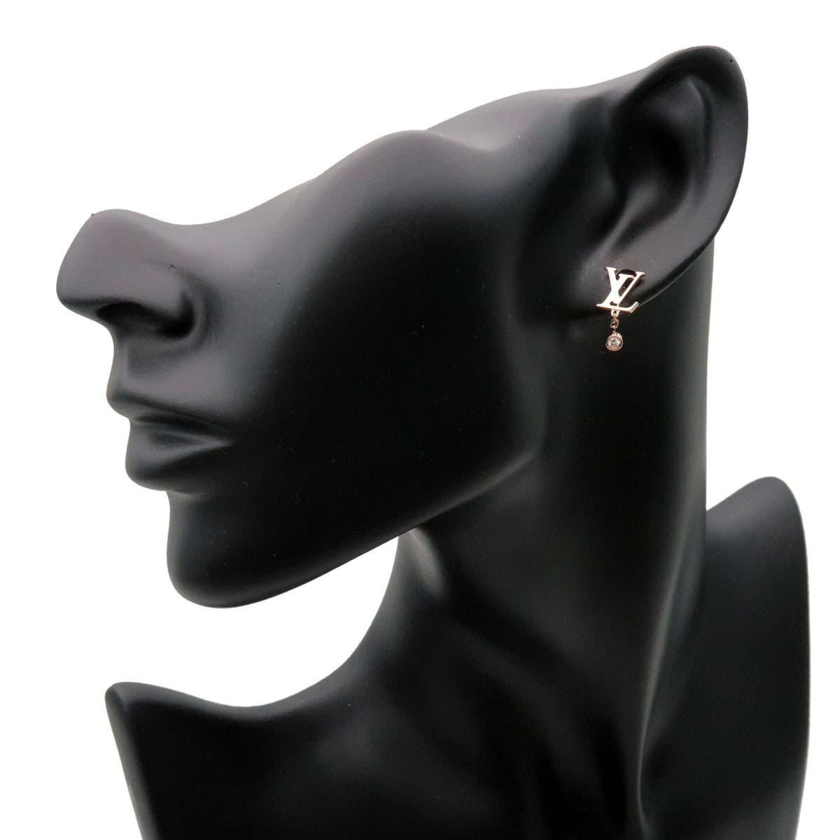 Louis Vuitton Idylle Blossom Lv Ear Stud 18K Yellow Gold With Diamond Gold Rose_Gold Earrings Jewelry (Pre-Owned)