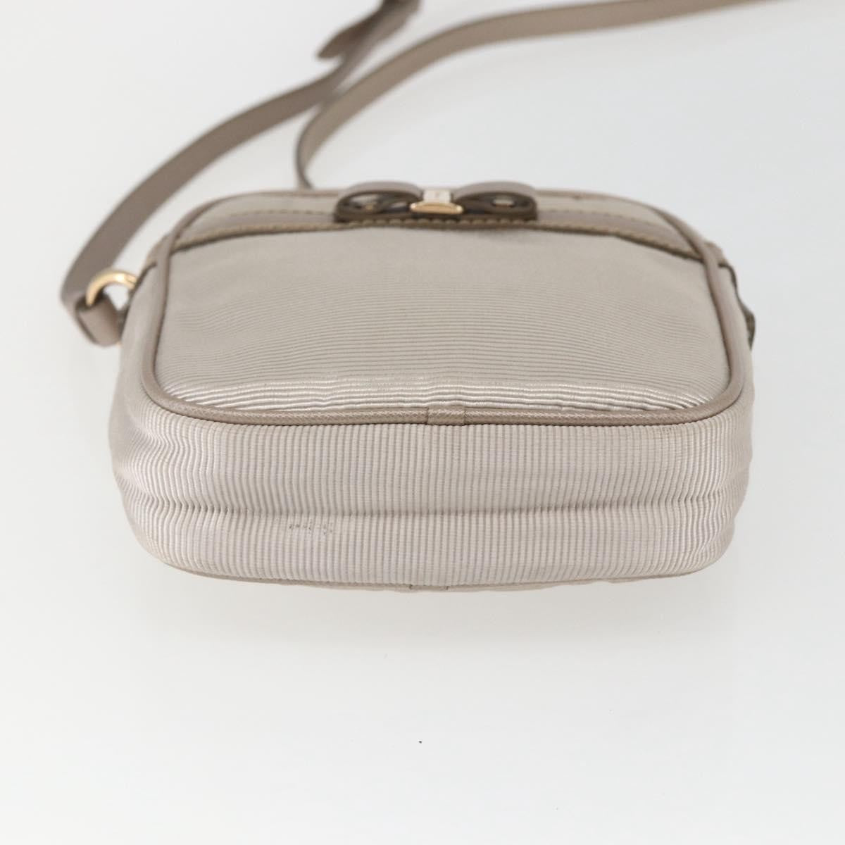 Salvatore Ferragamo Vala Nylon Beige Nylon Shoulder Bag Bag (Pre-Owned)
