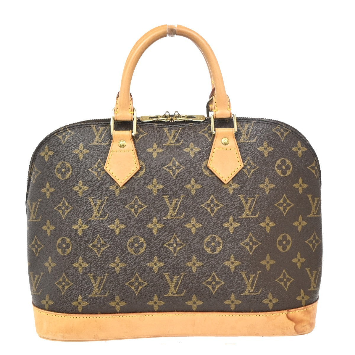 Louis Vuitton Alma Monogram Brown Leather Handbag (Pre-Owned)