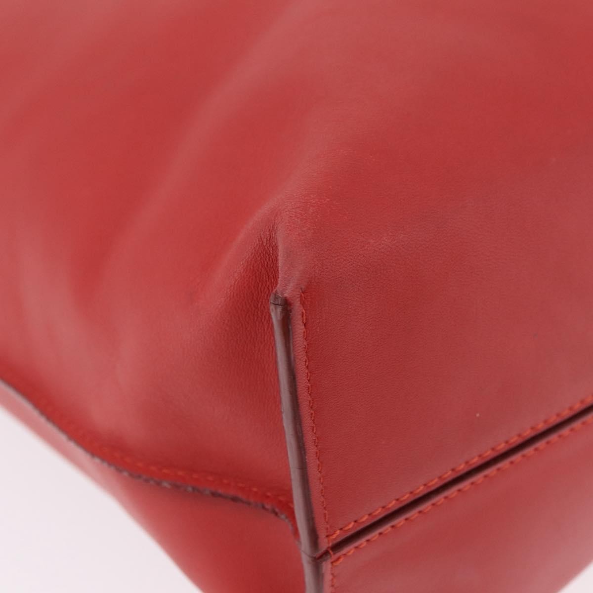 Loewe Tote Leather Red Leather Tote Bag Bag (Pre-Owned)
