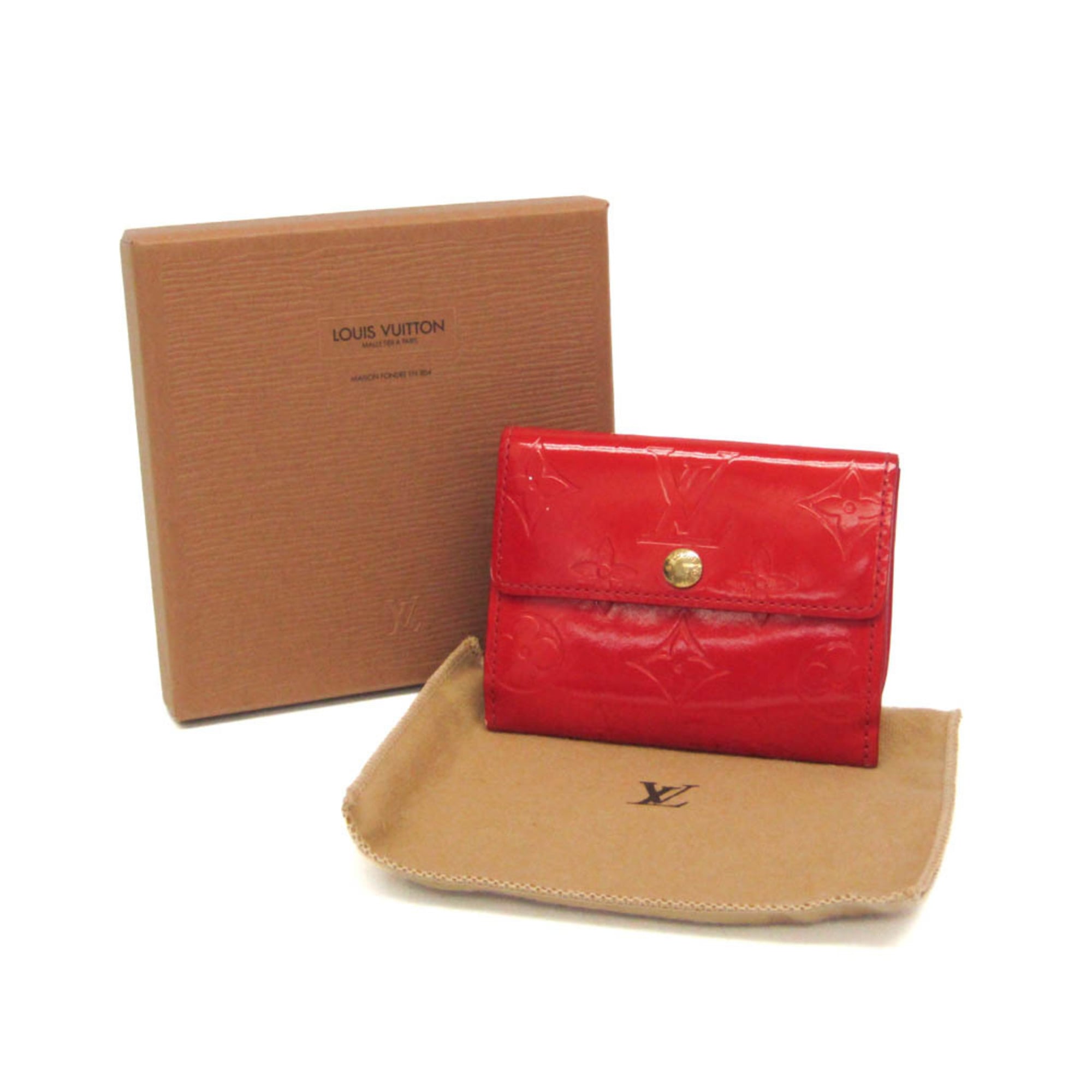 Louis Vuitton Ludlow Vernis Red Patent_Leather Wallets Accessory (Pre-Owned)