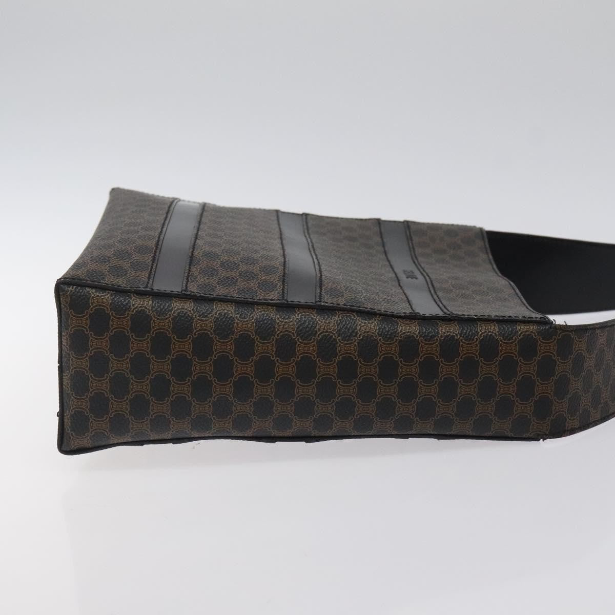 Celine Vintage Macadam Canvas And Leather Black Canvas Shoulder Bag Bag (Pre-Owned)