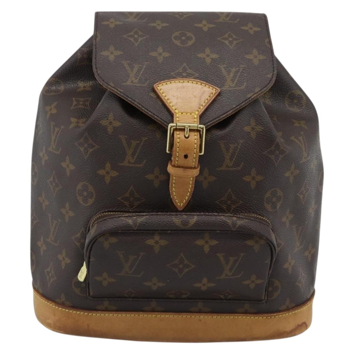 Louis Vuitton Vintage Montsouris Monogram Canvas Brown Canvas Backpack Bag (Pre-Owned)