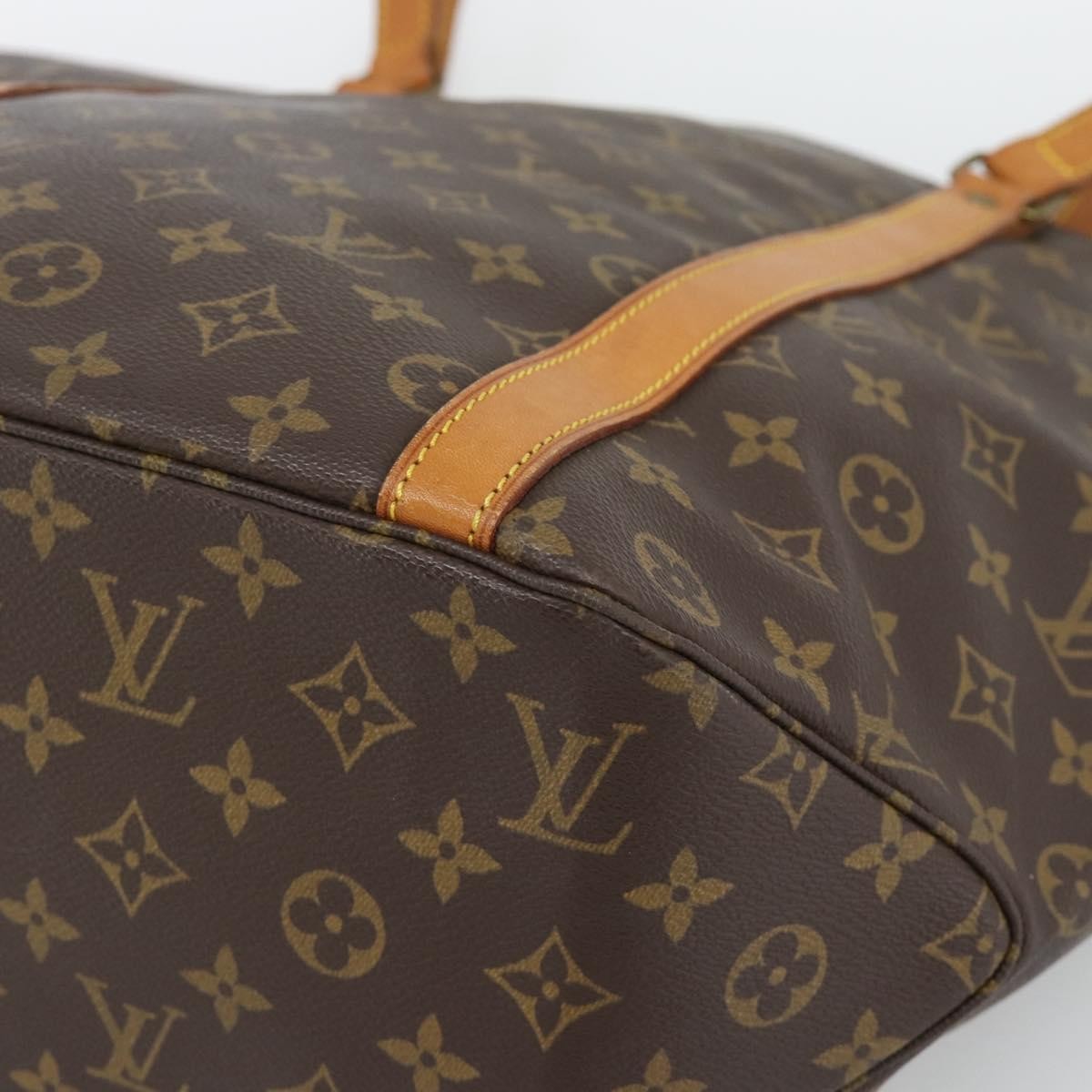 Louis Vuitton Shopping Sac Monogram Canvas Brown Canvas Handbag (Pre-Owned)