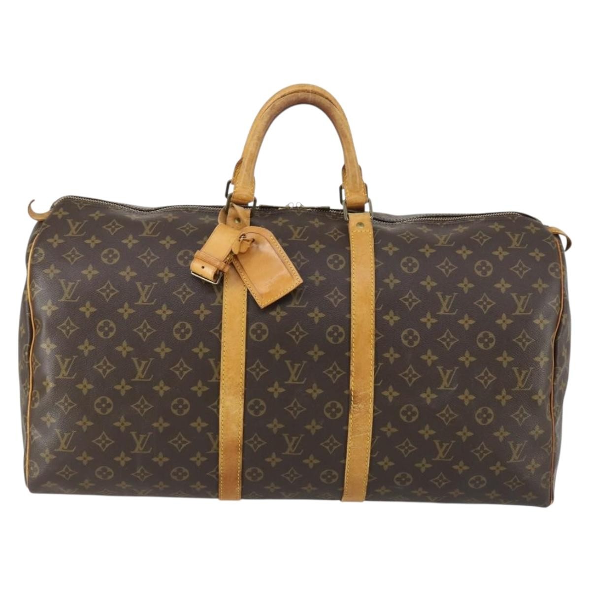 Louis Vuitton Keepall Monogram Canvas Brown Canvas Travel Bag Bag (Pre-Owned)