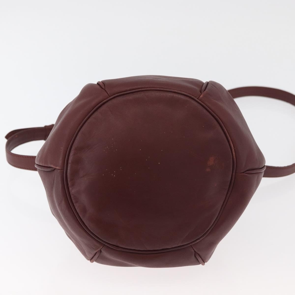 Cartier Must De Cartier Leather Burgundy Leather Shoulder Bag Bag (Pre-Owned)