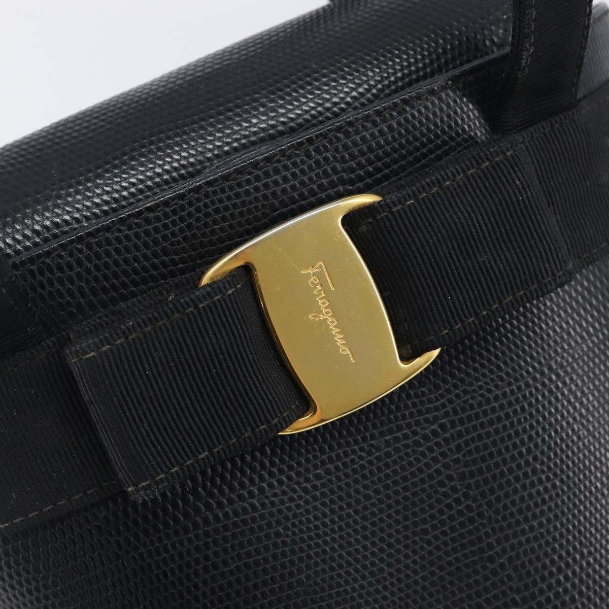 Salvatore Ferragamo Vara Bow Leather Black Leather Crossbody Bag Bag (Pre-Owned)