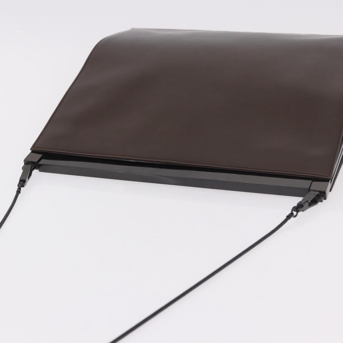Gucci Vintage Leather Brown Leather Shoulder Bag Bag (Pre-Owned)