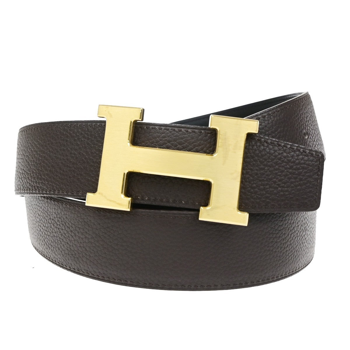Hermes Constance Reversible Belt Leather Brown Leather Belts Accessory (Pre-Owned)
