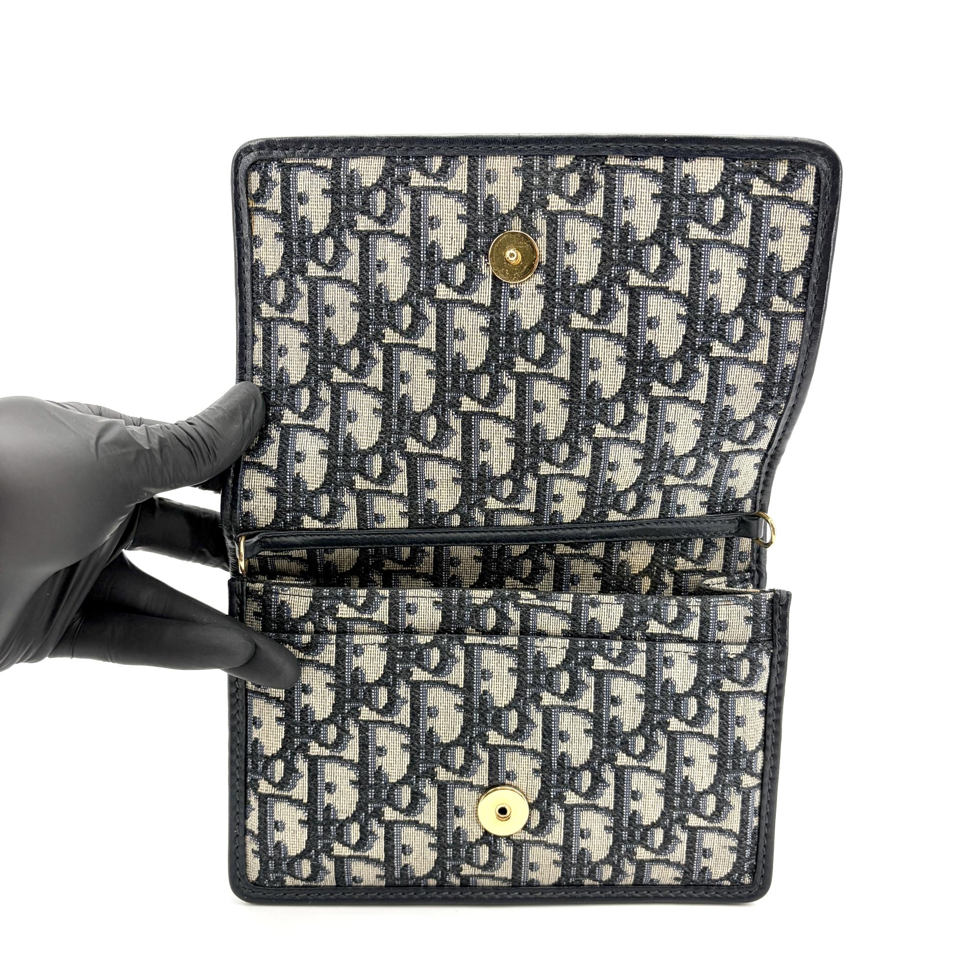 Christian Dior 30 Montaigne 2-In-1 Oblique Canvas Beige Canvas Clutche & Pouche Bag (Pre-Owned)