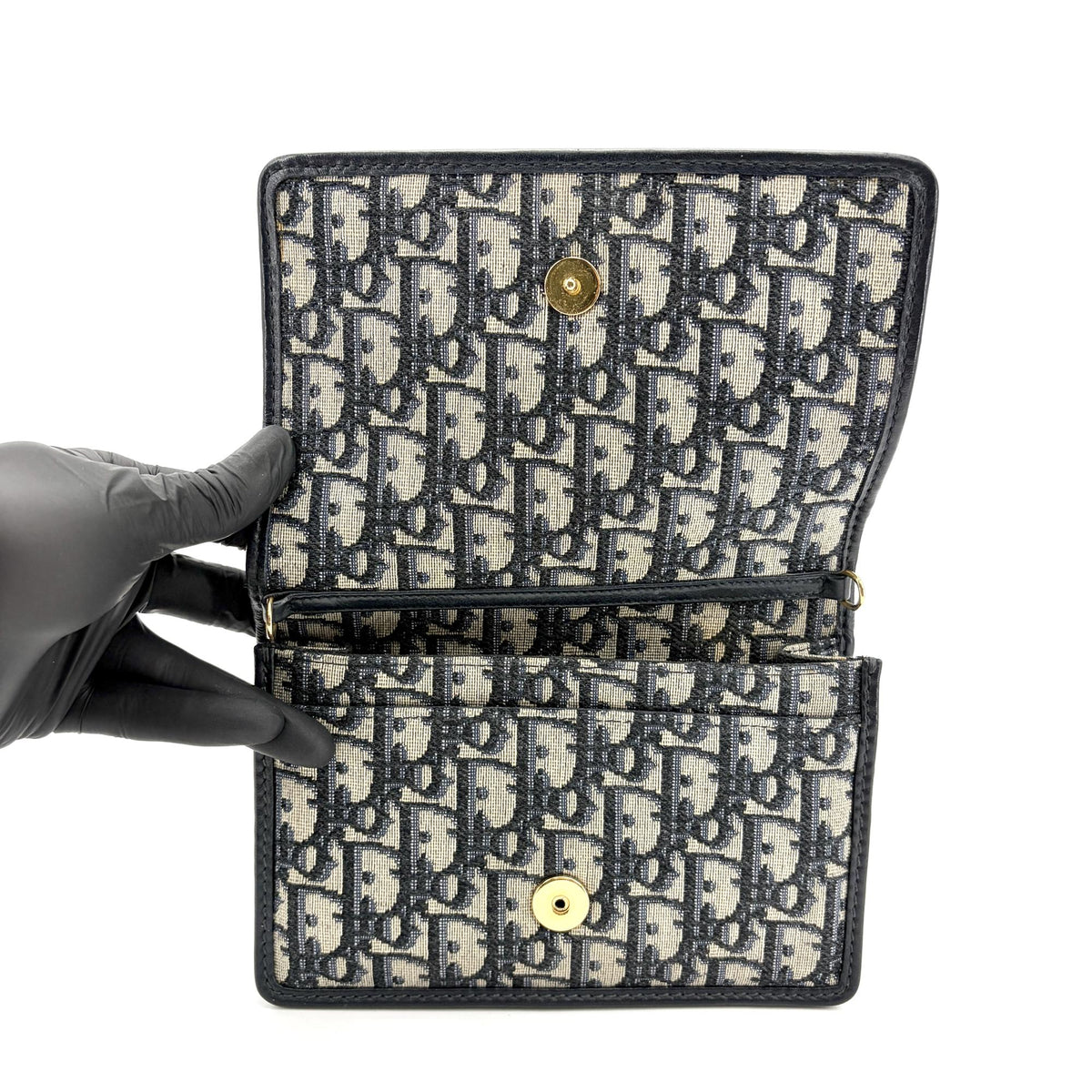 Christian Dior 30 Montaigne 2-In-1 Oblique Canvas Navy Other Clutche & Pouche Bag (Pre-Owned)