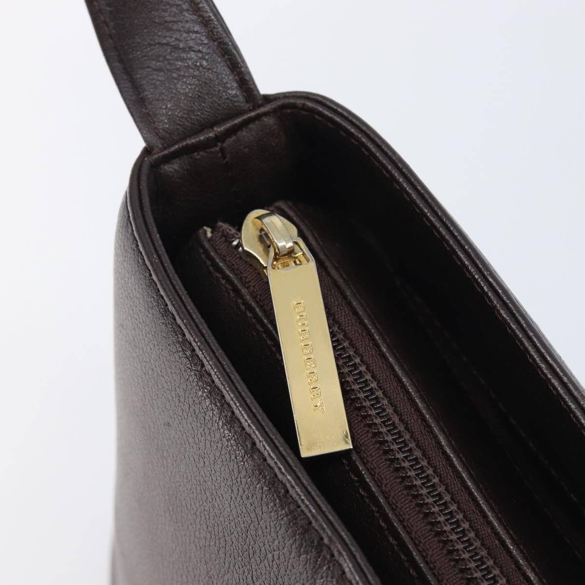 Burberry Shoulder Bag Leather Brown Leather Shoulder Bag Bag (Pre-Owned)