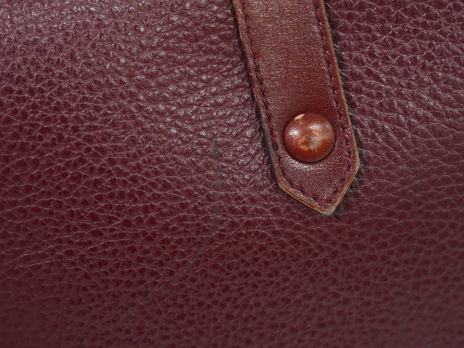 Christian Dior Vintage Cd Flap Leather Burgundy Leather Shoulder Bag Bag (Pre-Owned)