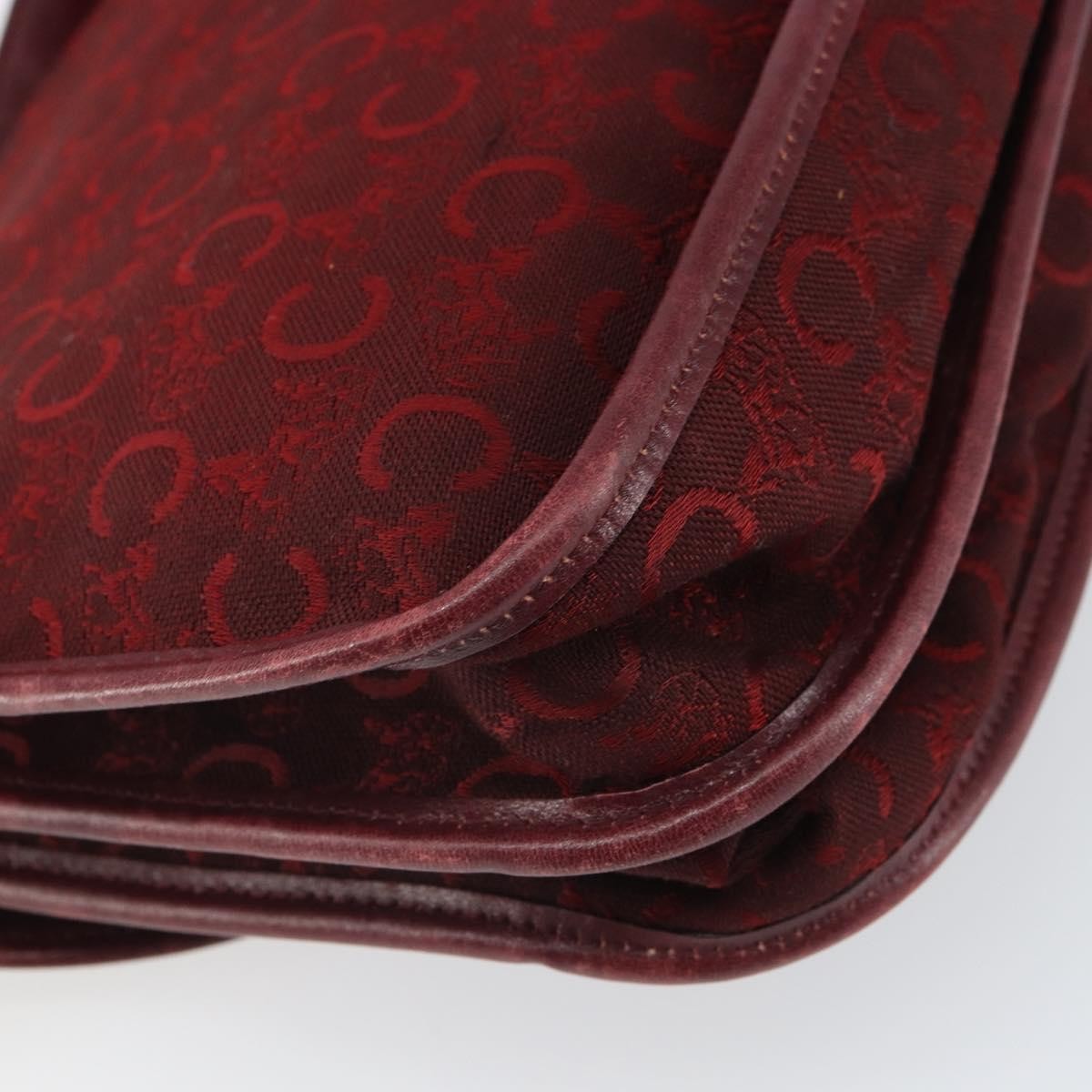 Celine C Sulky Canvas Red Canvas Shoulder Bag Bag (Pre-Owned)
