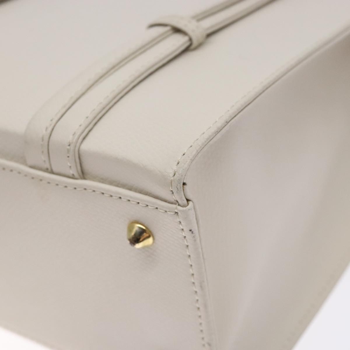 MCM Vintage Leather White Leather Shoulder Bag Bag (Pre-Owned)
