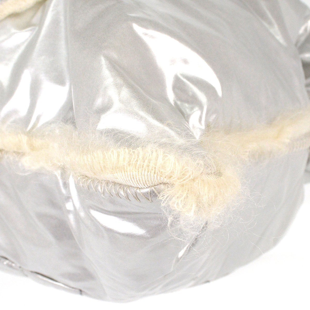 Chanel Polar Bon Bon Vinyl With Mohair Silver Nylon Tote Bag Bag (Pre-Owned)