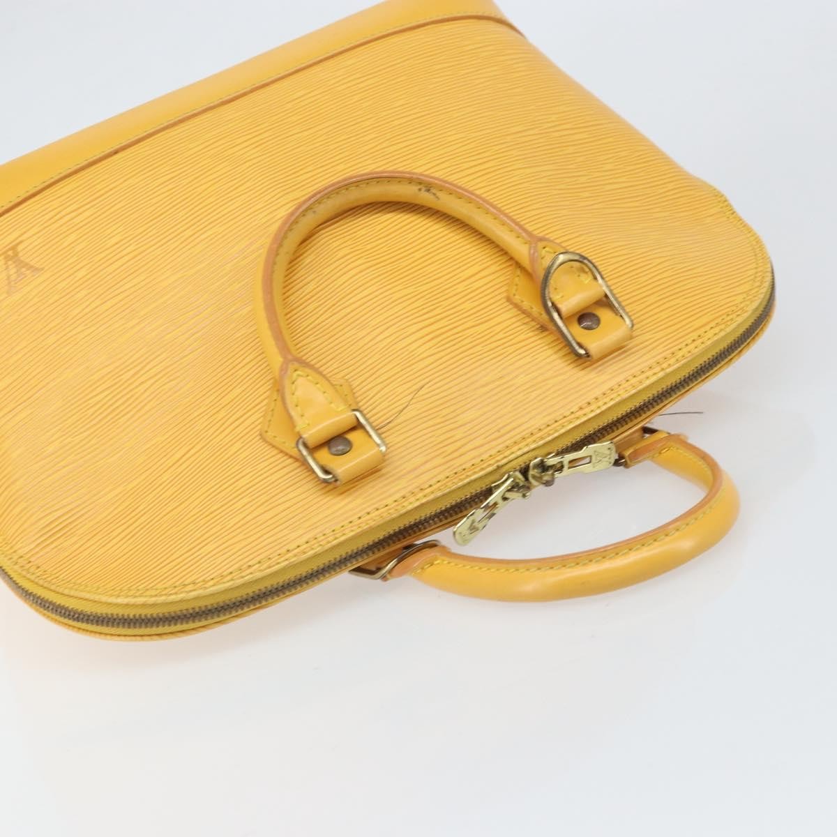 Louis Vuitton Alma Epi Leather Yellow Leather Handbag (Pre-Owned)