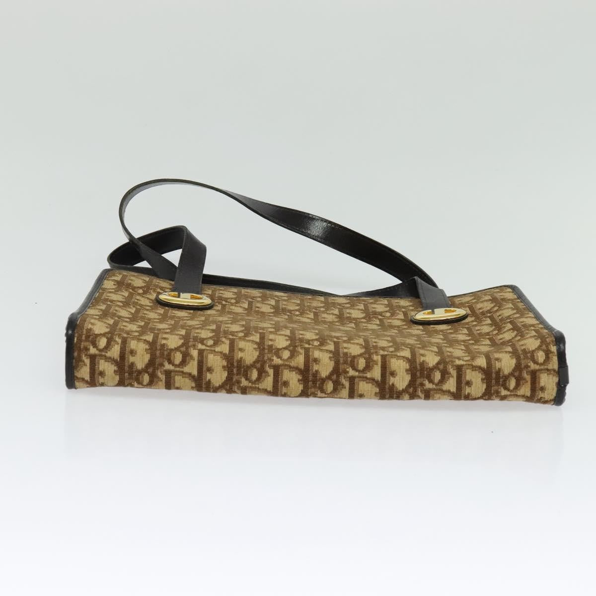 Christian Dior Vintage Trotter Canvas Brown Canvas Handbag (Pre-Owned)