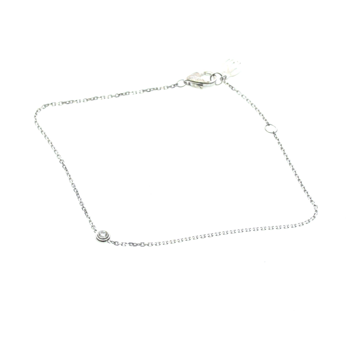 Cartier D'amour 18K White Gold And Diamond Silver White_Gold Bracelet Jewelry (Pre-Owned)