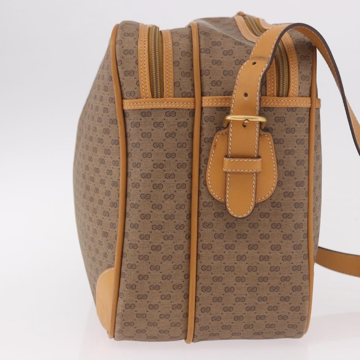 Gucci Micro Gg Canvas Canvas Beige Canvas Shoulder Bag Bag (Pre-Owned)