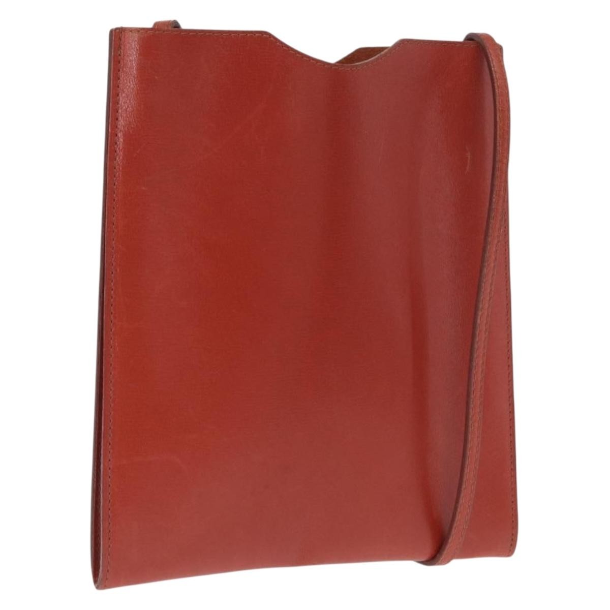 Hermes Onimaitou Leather Burgundy Leather Shoulder Bag Bag (Pre-Owned)
