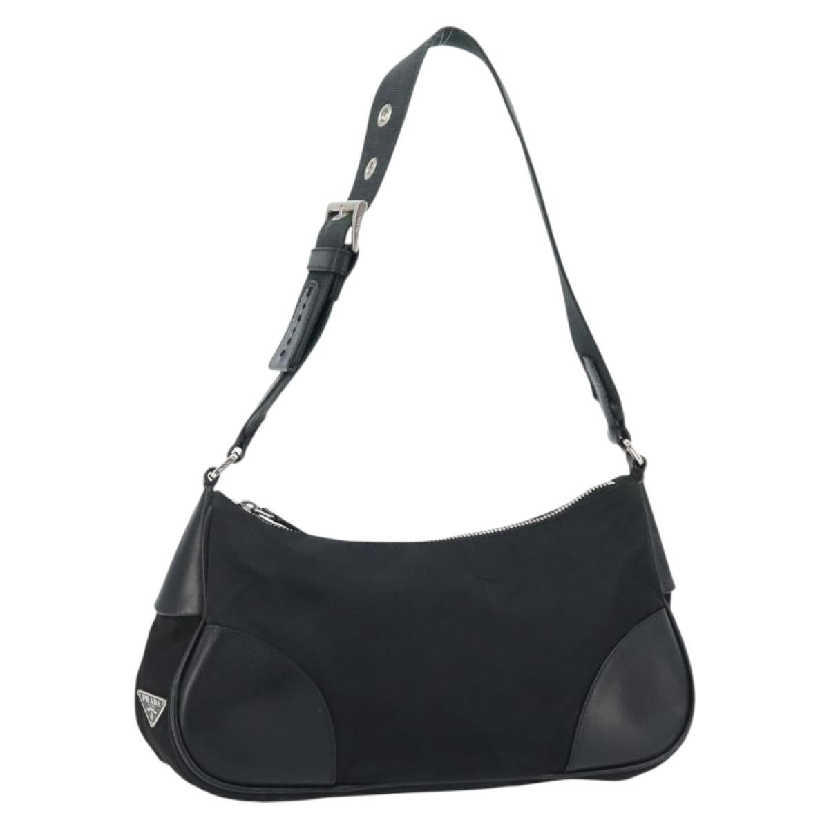 Prada Shoulder Tessuto Black Nylon Shoulder Bag Bag (Pre-Owned)