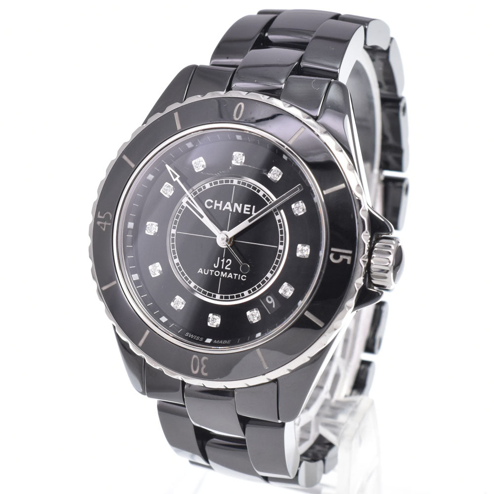 Chanel J12 Automatic Ceramic And Stainless Steel With Diamond Markers Watch (Pre-Owned)