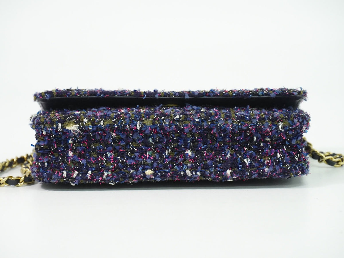 Chanel Wallet On Chain Tweed Multicolour Tweed Shoulder Bag Bag (Pre-Owned)
