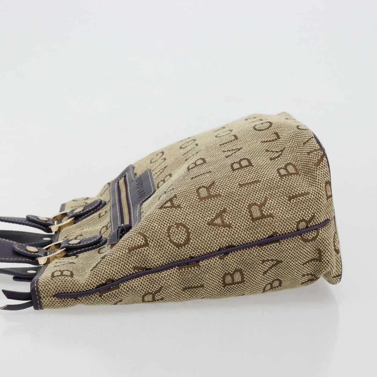 Bvlgari Logomania Canvas Beige Canvas Tote Bag Bag (Pre-Owned)